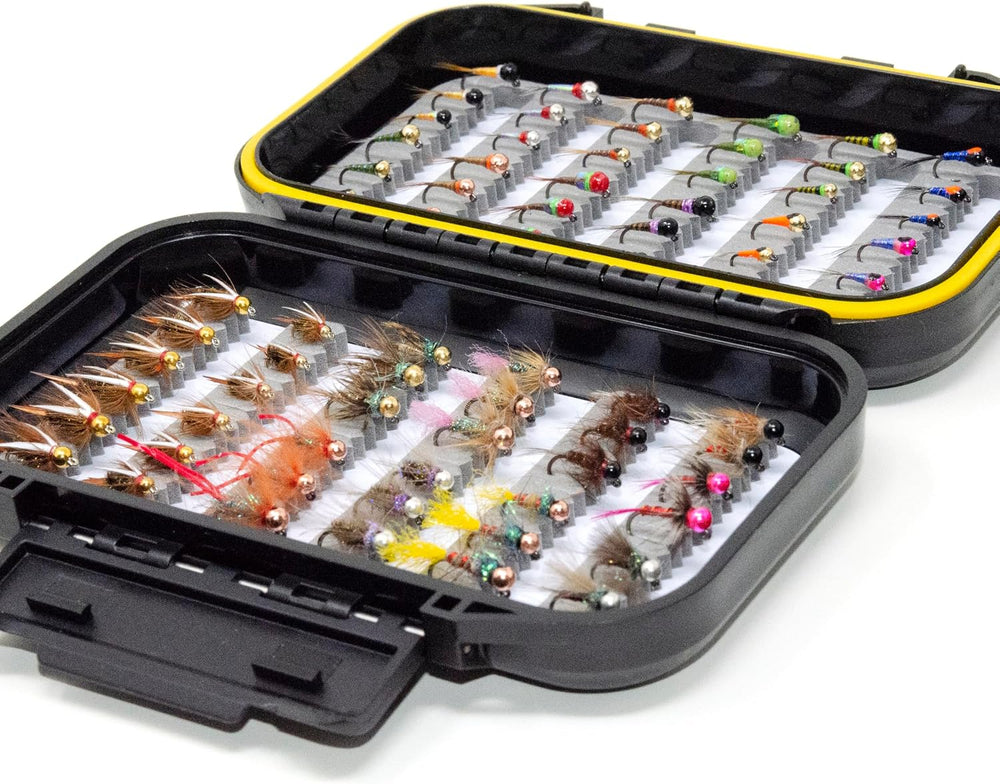 Outdoor Planet 24/48/66/72 Premium Hand Tied Fly Fishing Flies Assortment | F...