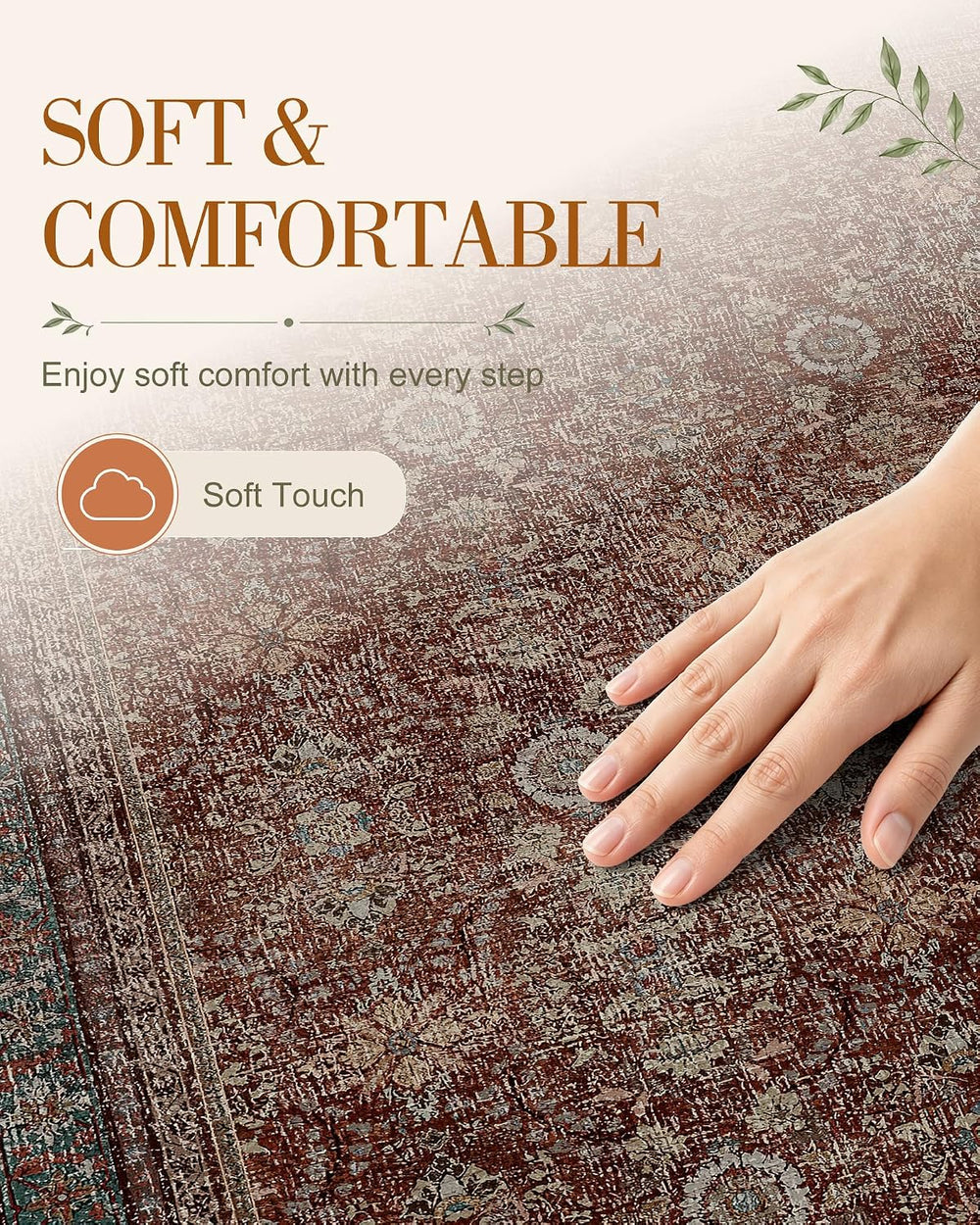 OLANLY 2'6"x14' Washable Runner Rug, Non Slip Carpet for Hallway...