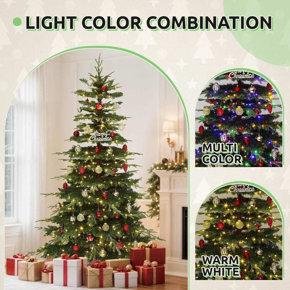 Prelit Aspen Fir Christmas Tree 6.5ft with Remote