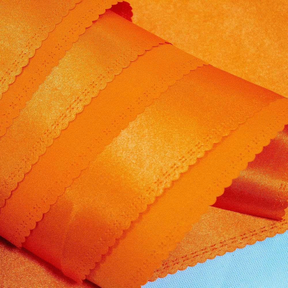 15 Pack Orange Table Runners, 12x108 Inches