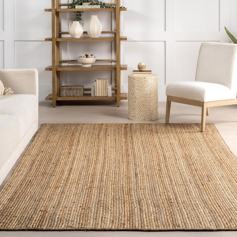 nuLOOM Rigo Natural Solid Flatweave Runner Rug, 2' x 8'