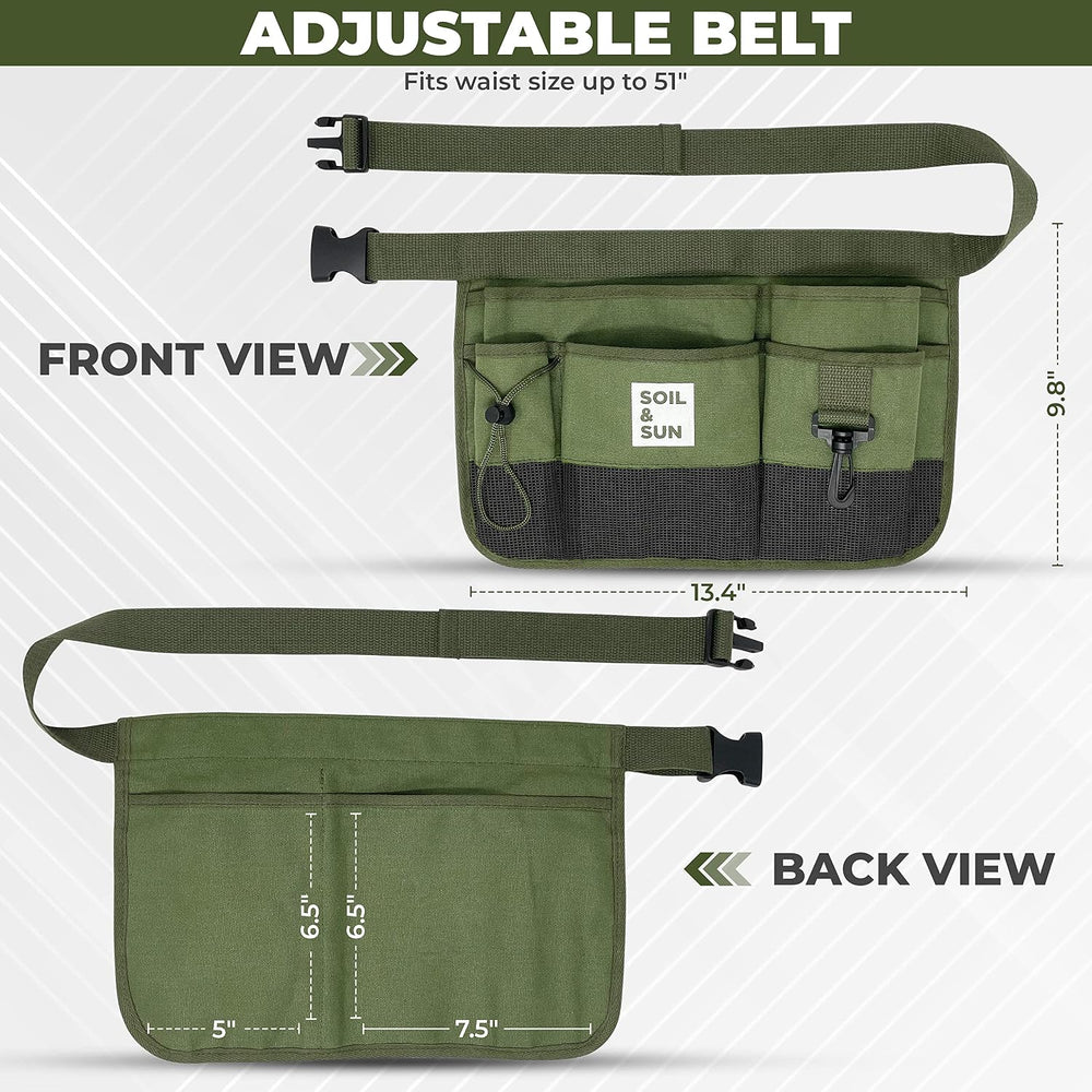 Soil & Sun Garden Tool Belt for Women, Tool Apron, Utility Belt Women, Te...