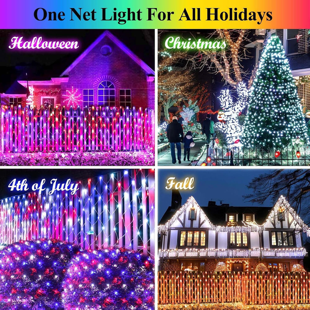 LitHome 240 LED Christmas Net Lights Outdoor Connectable, 14.8FT x 5FT