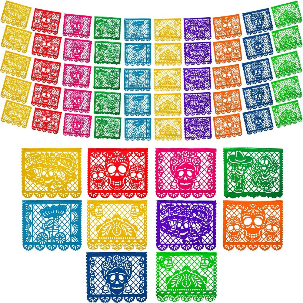 Papel Picado Dia de Los Muertos 5-pk - Day of the Dead Banners Decor