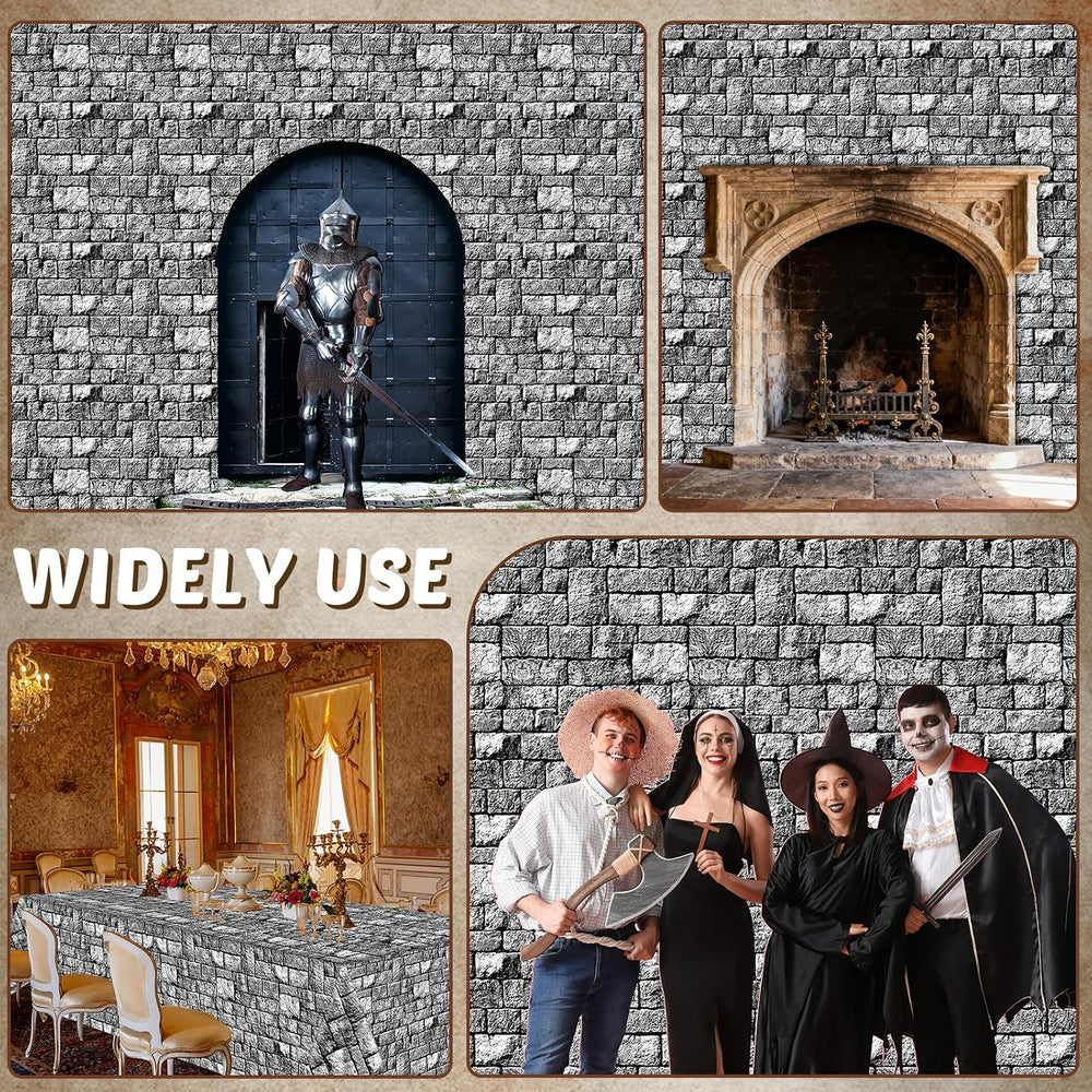 party greeting Stone Wall Backdrop Tablecloth Roll 200FT x 51 Inch