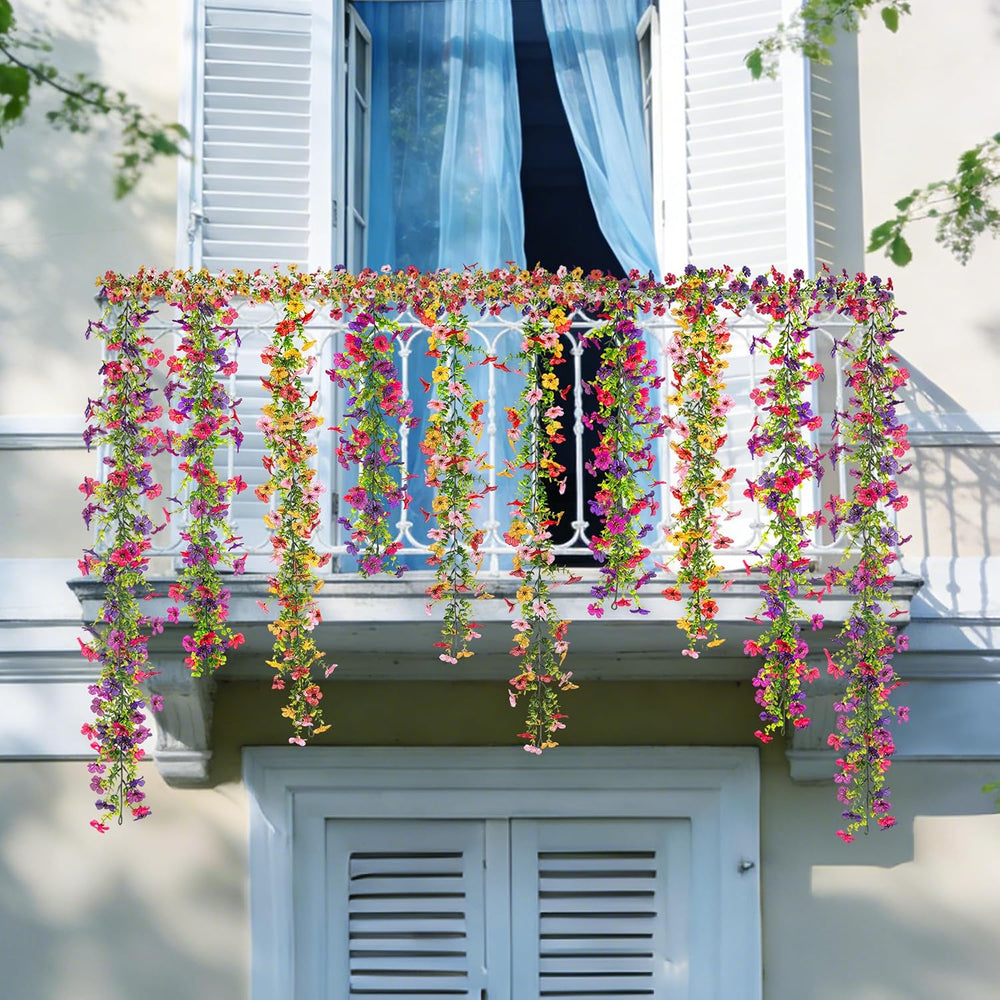 Artificial Flowers Garland Ivy, 4 Pack 5.9 FT Spring Summer Decor UV Resistan...