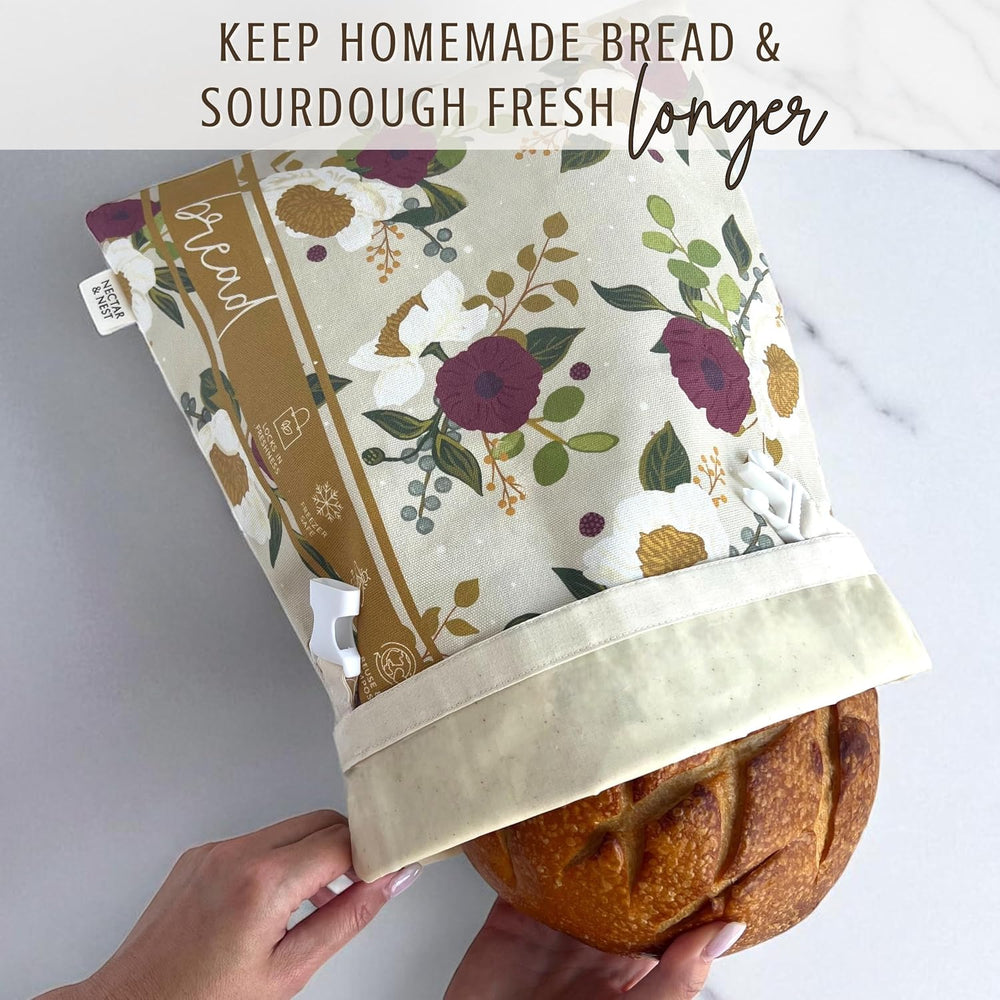 Beeswax Bread Bags for Sourdough & Bowl Cover Baker Set