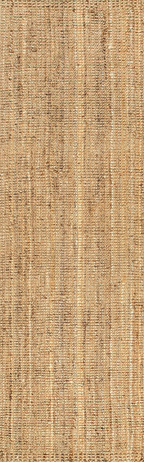 nuLOOM Ashli Natural Solid Handwoven Runner Rug, 2' x 6'