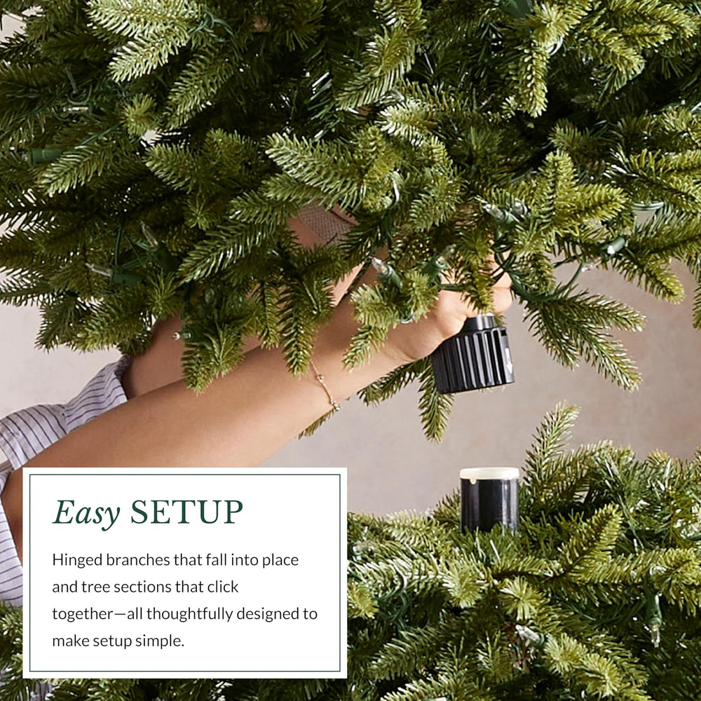 Balsam Hill Norwegian Grand Fir - Traditional Slim Artificial Christmas Tree ...