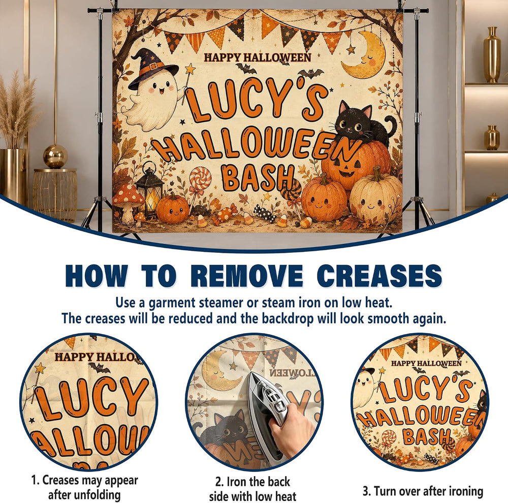 Custom Halloween Backdrop 10x6 Ft, Personalized Halloween Decoration Banner