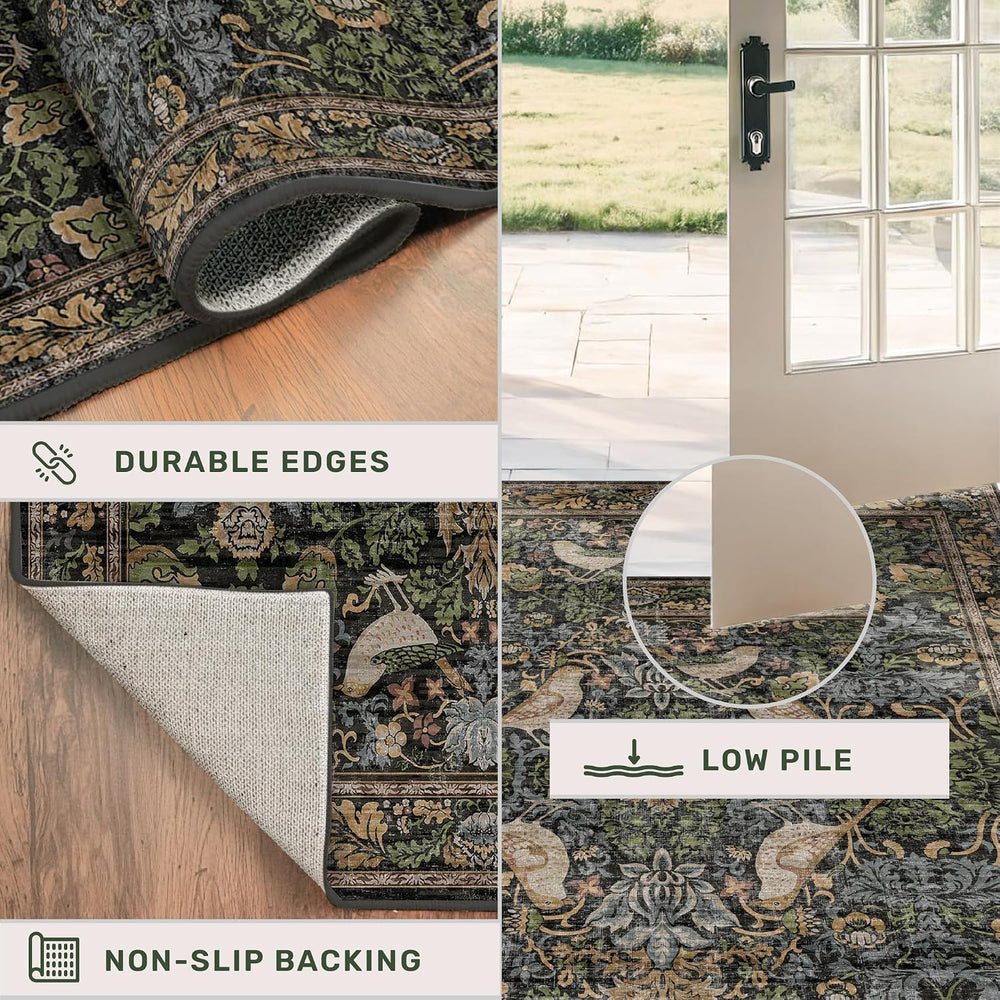 Vintage Runner Rugs for Hallways - 2'6"x8' Wide Kitchen Runners,...