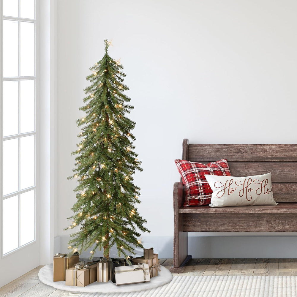Puleo International Pre-Lit 6' Alpine Artificial Christmas Tree with 200 ...