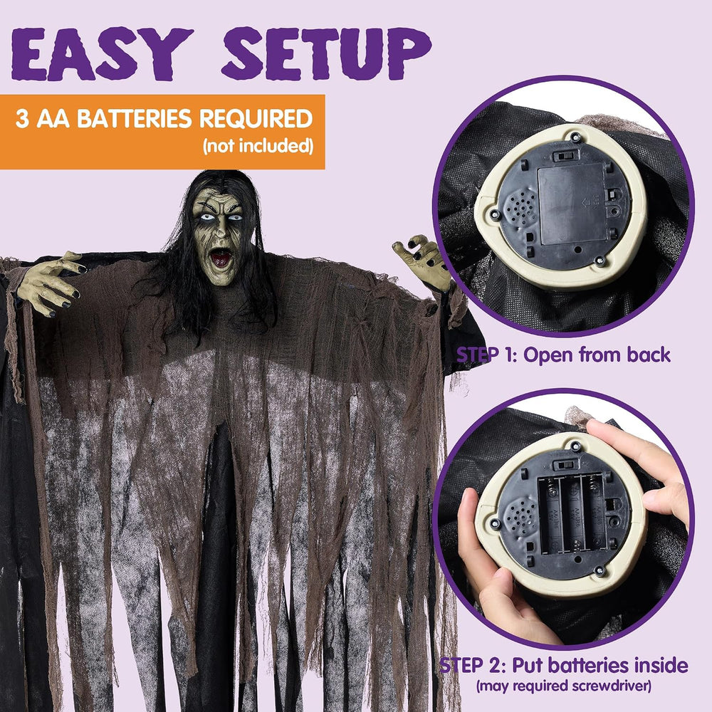 JOYIN Halloween Zombie Decorations Outdoor, Halloween Groundbreaker Outside D...