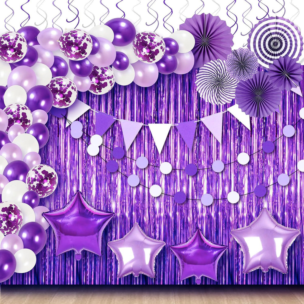 KatchOn, Purple Party Decoration 2026 Set – Huge Pack of 155 Balloon Arch Kit...