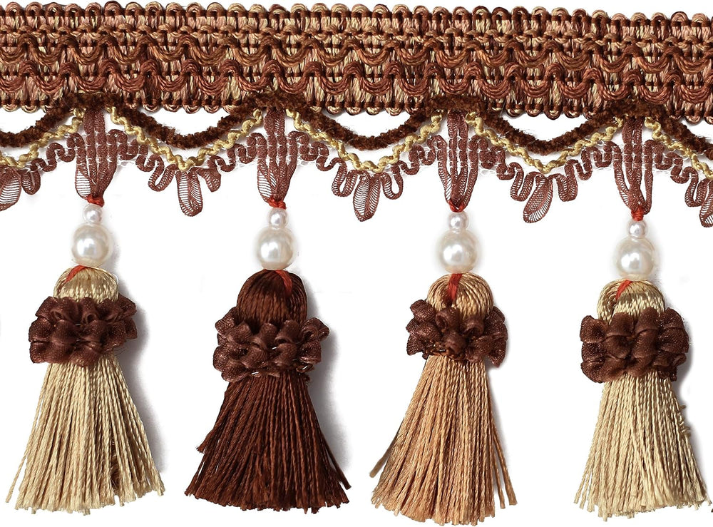 BEL AVENIR Tassel Fringe Trim 6.5 Yard x 3.15 Inches Tassel Fringes
