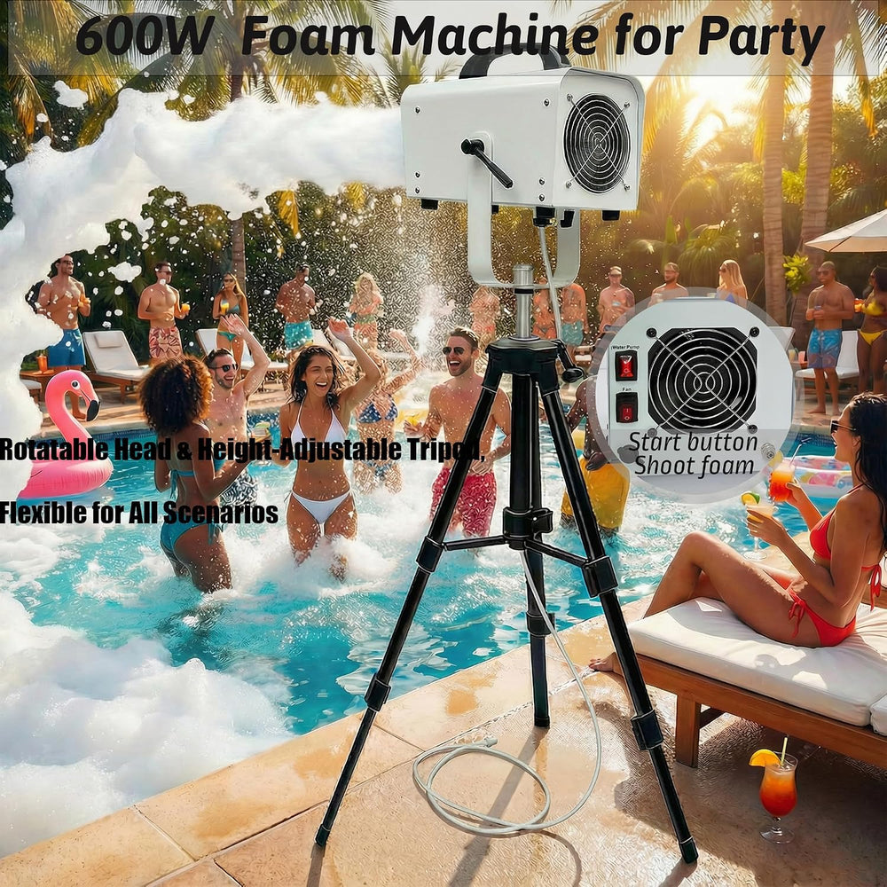 PILIN 600W Foam Machine for Party Electric Foam Cannon for Outdoor Indoor Hea...
