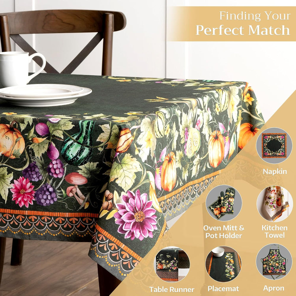 Maison d' Hermine Table Cloth Rectangle Table Reusable 100% Cotton 60&quo...