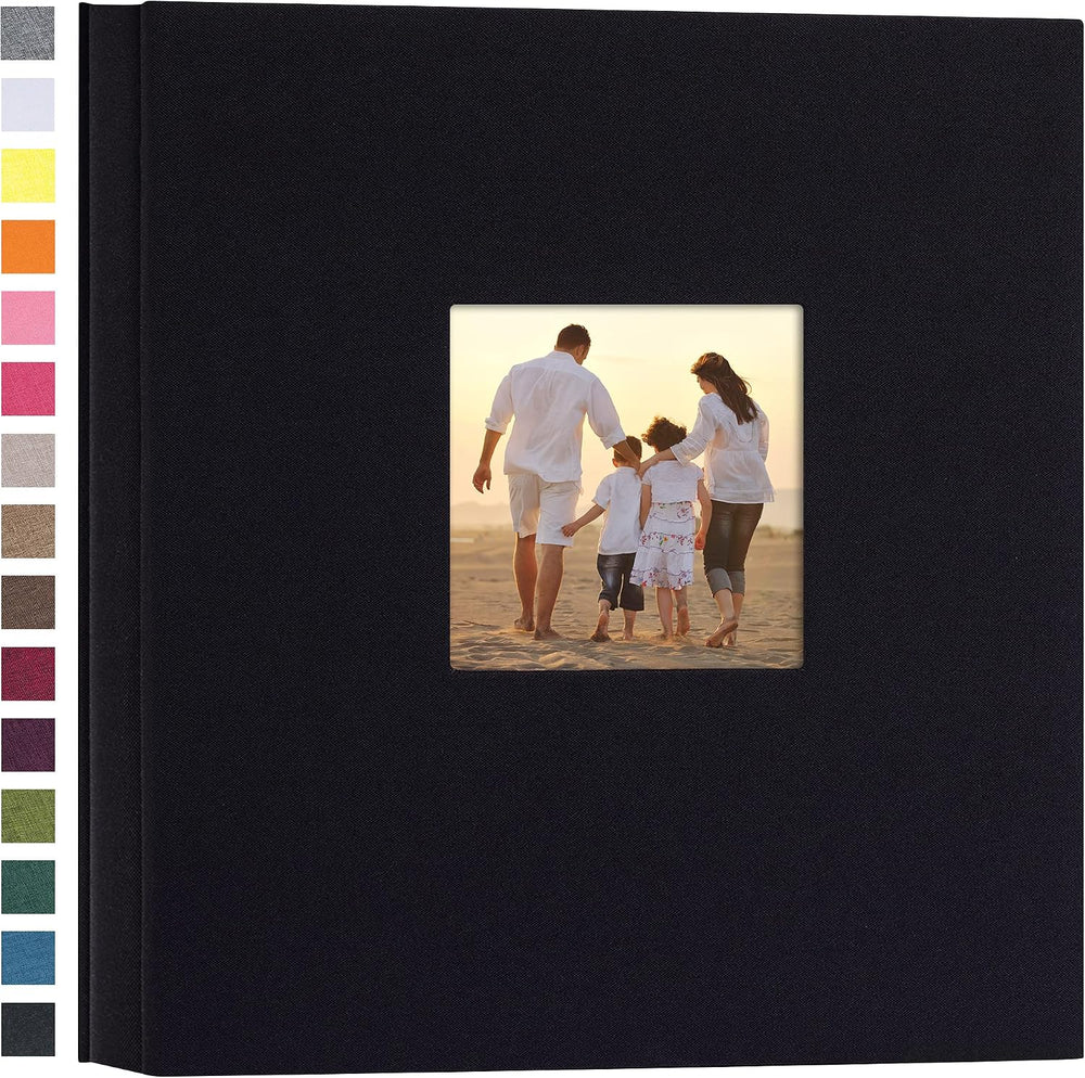 potricher Photo Album 4x6 Pictures, 1000 Pockets, Linen Cover, Black