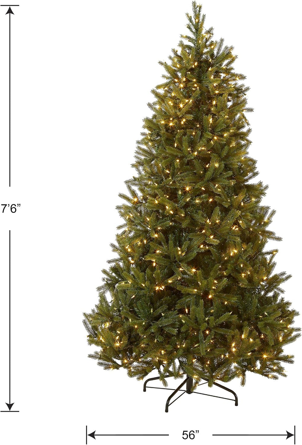 National Tree Company 7.5ft Pre-Lit Jersey Fraser Fir Medium Christmas Tree