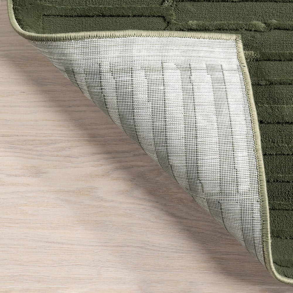 nuLOOM Kailani Green Geometric Washable Area Rug, 7’6”x 9’8”