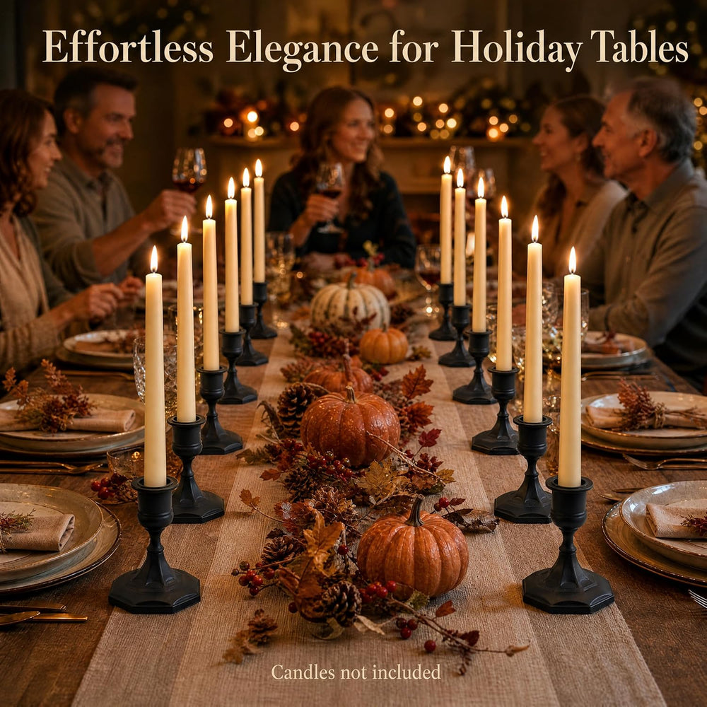 Black Taper Candle Holder Bulks for Table Centerpiece