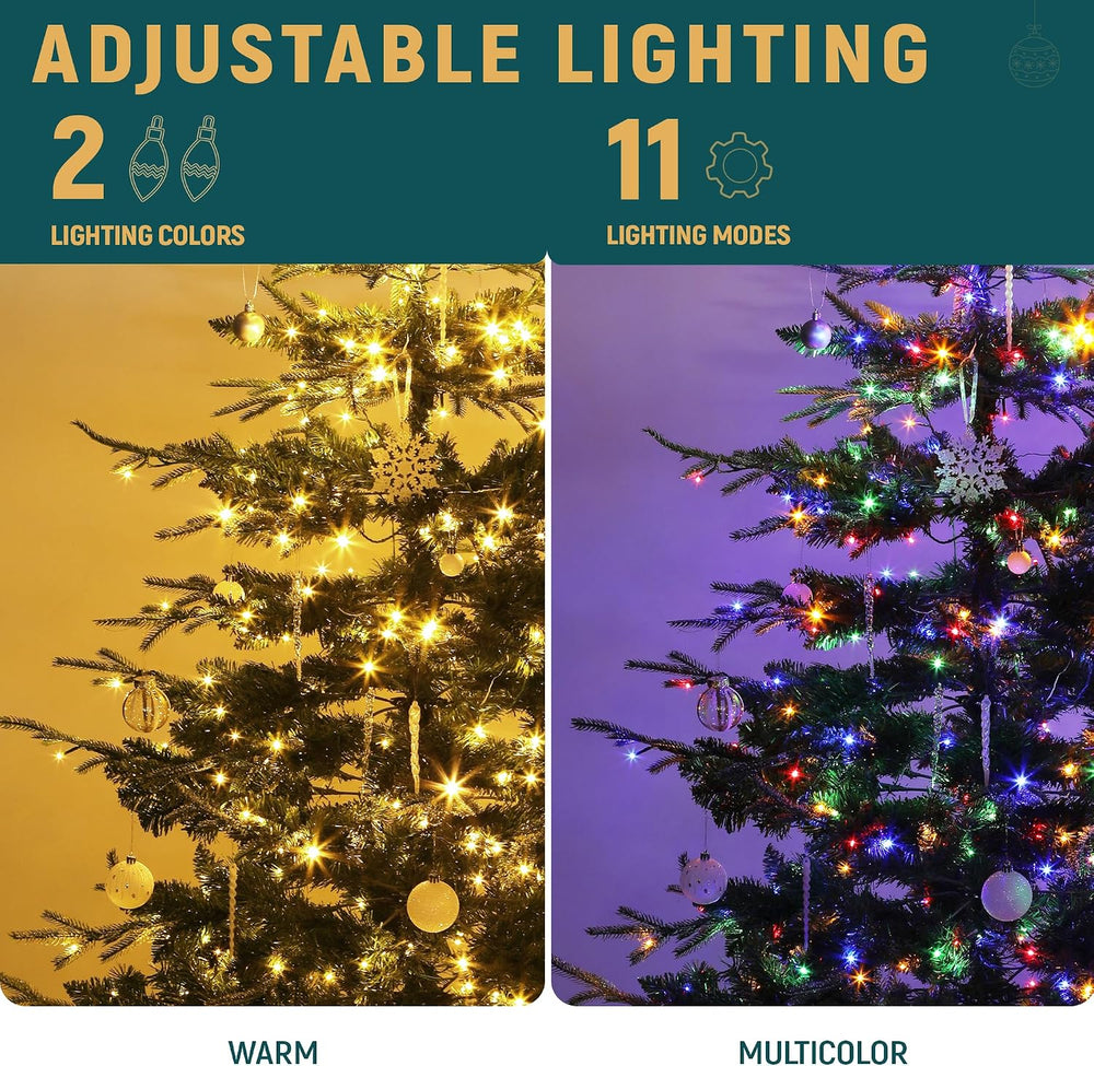 YITAHOME 7.5ft Prelit Aspen Fir Artificial Christmas Tree with Remote