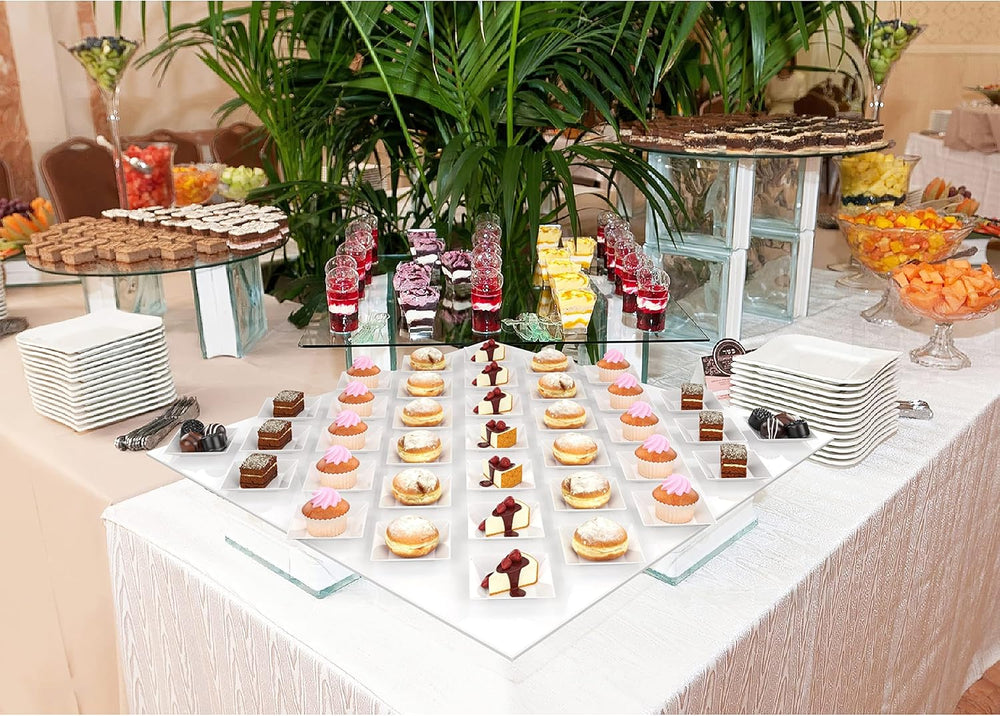 Exquisite Mini Disposable Appetizer Plates - 1200 Pack 2.95" x 2.95"...