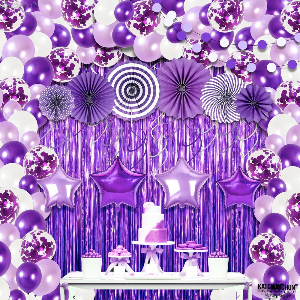 KatchOn, Purple Party Decoration 2026 Set – Huge Pack of 155 Balloon Arch Kit...