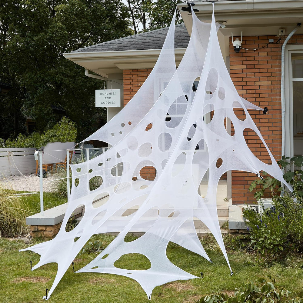 JOYIN 1000sqft Halloween Spider Web Decoration Outdoor, Glow-in-the-Dark Gian...