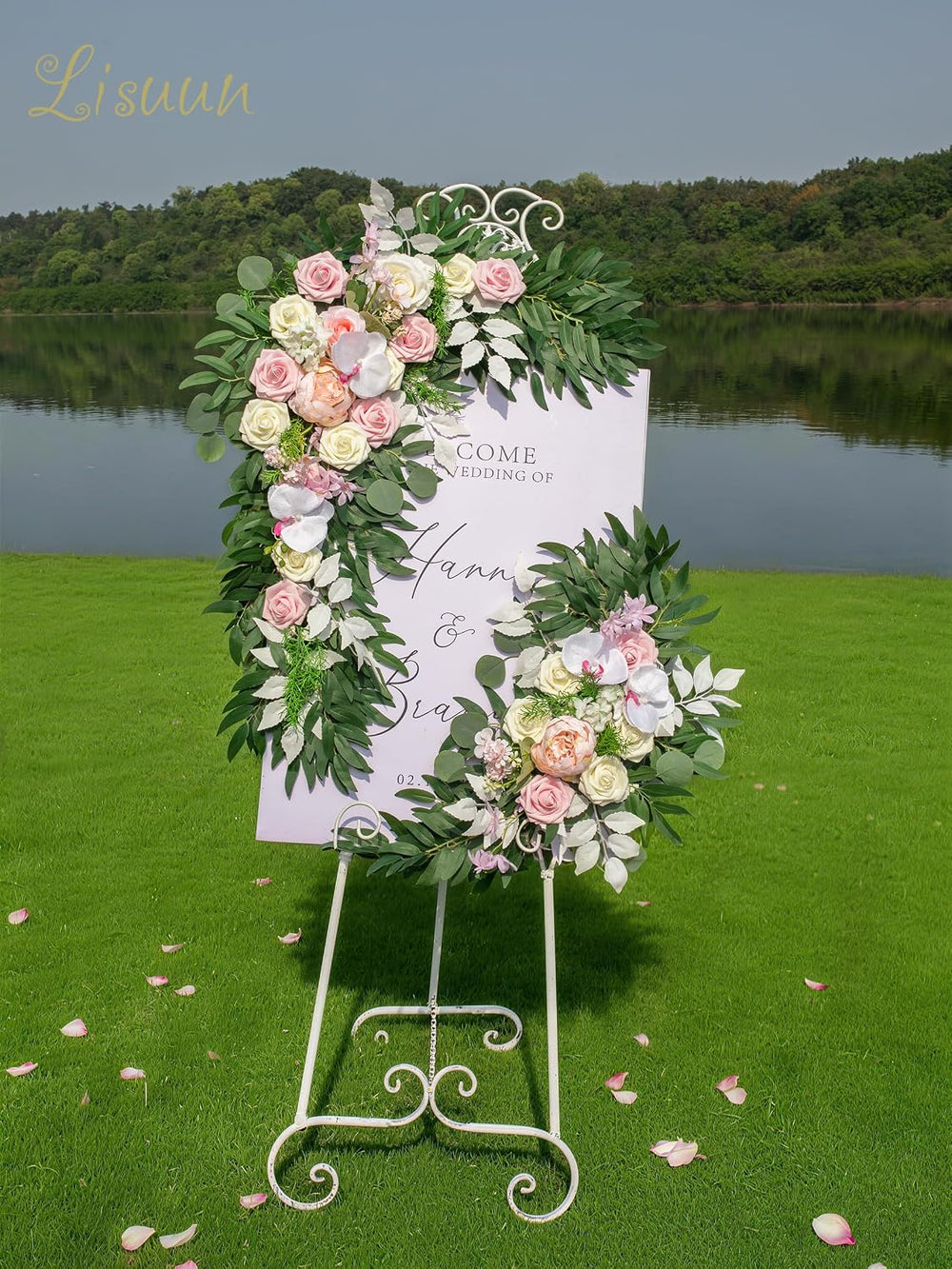Artificial Wedding Arch Flowers, 2 Large Floral Swags