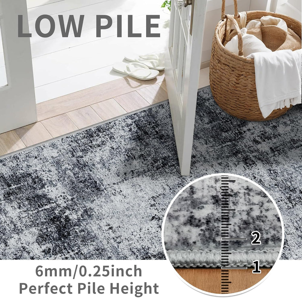 3x10 Washable Runner Rug for Hallway: Non Slip Runners Rugs Easy-to-Clean - S...