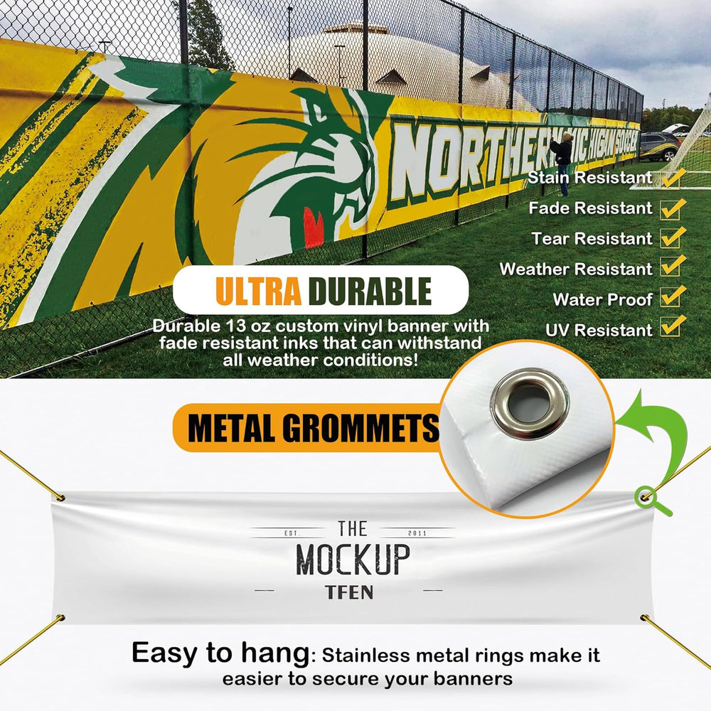 Custom Banner 4ft x 8ft Vinyl Banner Custom Backdrop - Full Color 13 Oz Sign ...