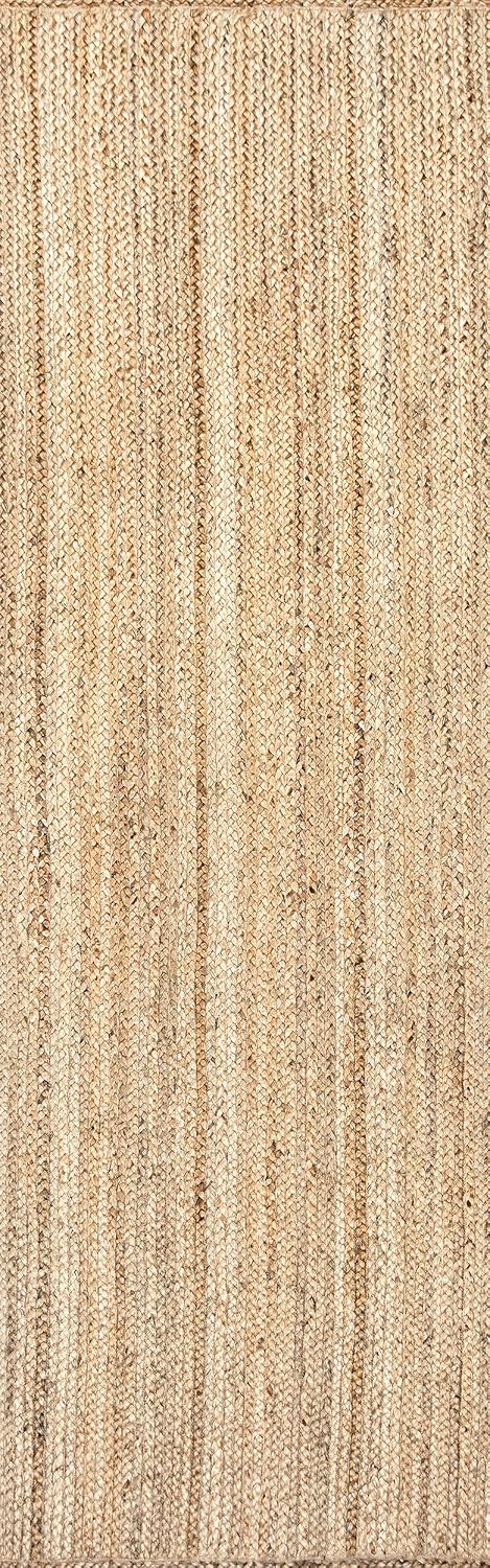 nuLOOM Rigo Natural Solid Flatweave Runner Rug, 2' x 8'