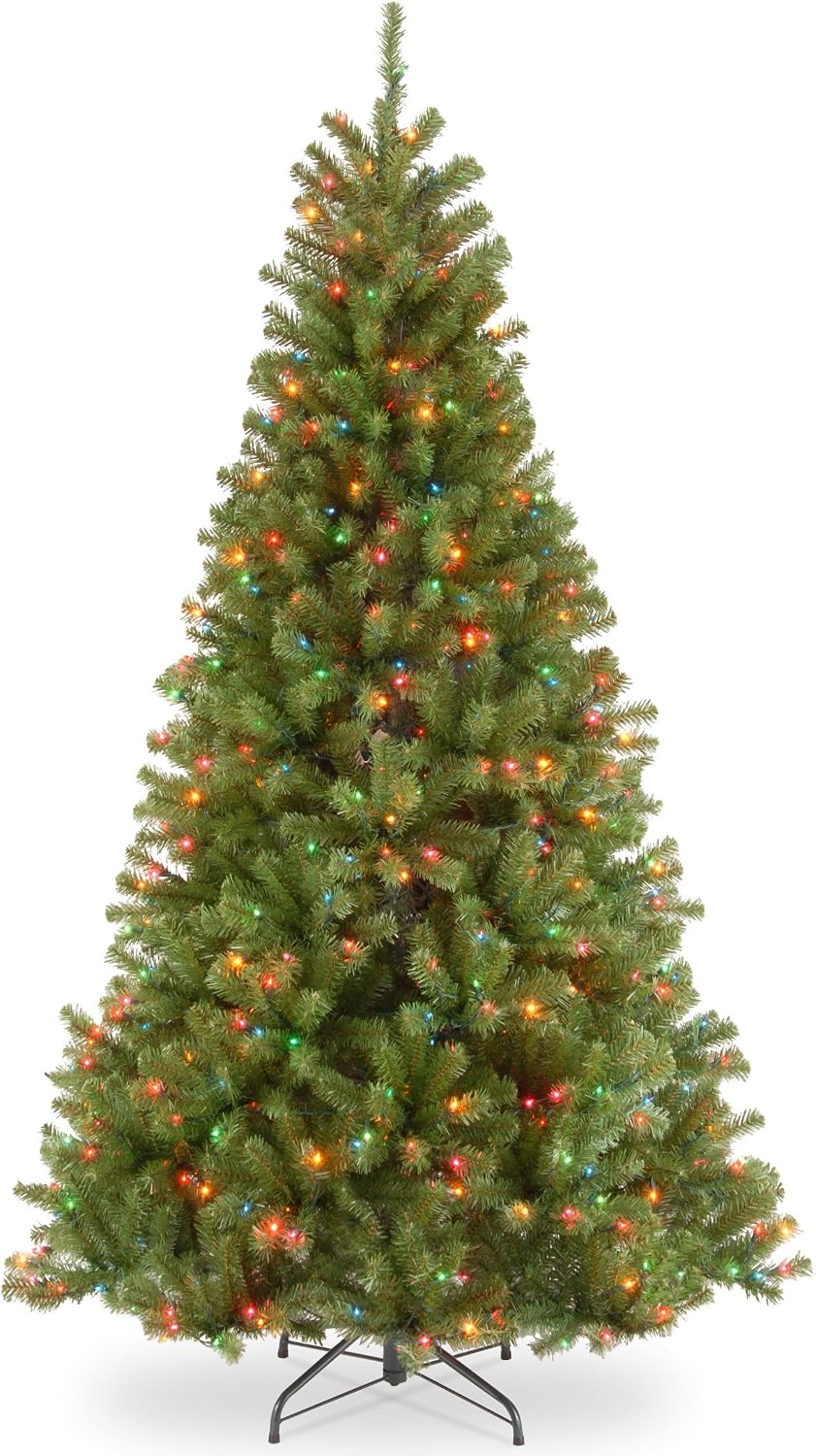National Tree Company 7.5ft Pre-Lit North Valley Spruce Christmas Tree