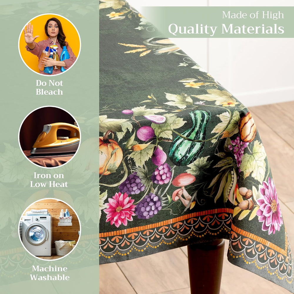 Maison d' Hermine Table Cloth Rectangle Table Reusable 100% Cotton 60&quo...