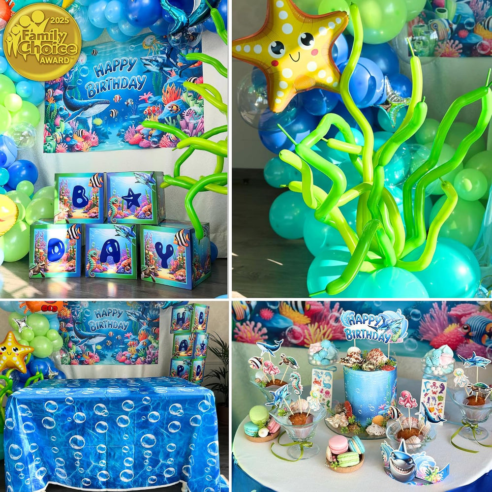 179 Pc Under the Sea Party Decorations – Ocean Birthday Balloon Arch Kit