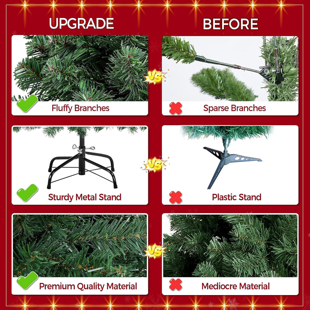 Yaheetech 9ft Artificial Christmas Tree, Realistic Premium Spruce Hinged