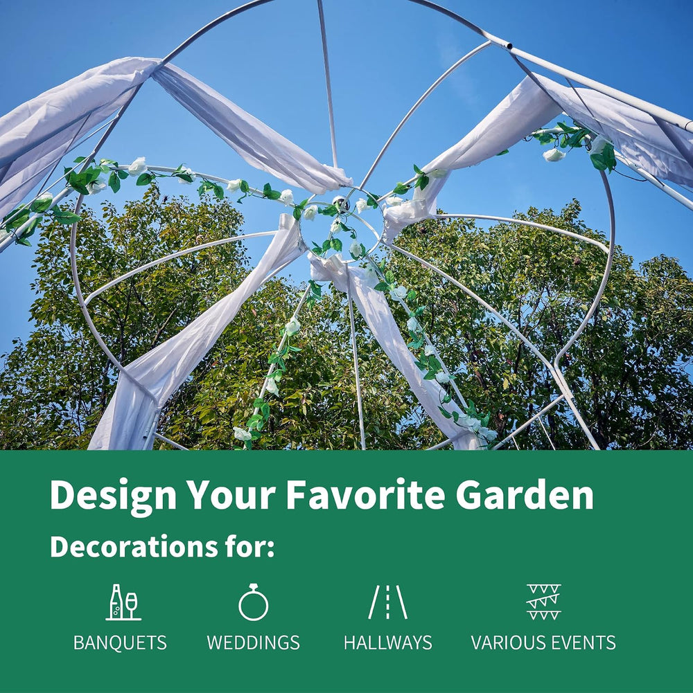 Birdcage Shape Garden Arches Arbors,9' High x 6.8' Wide,Metal Gazebo ...