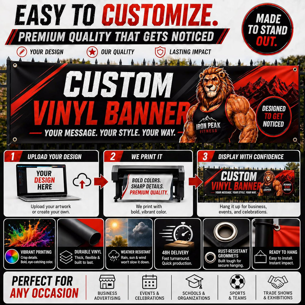 We Printing Your Banner - Personalized - Full UV Color - HD, 3ft x 6ft