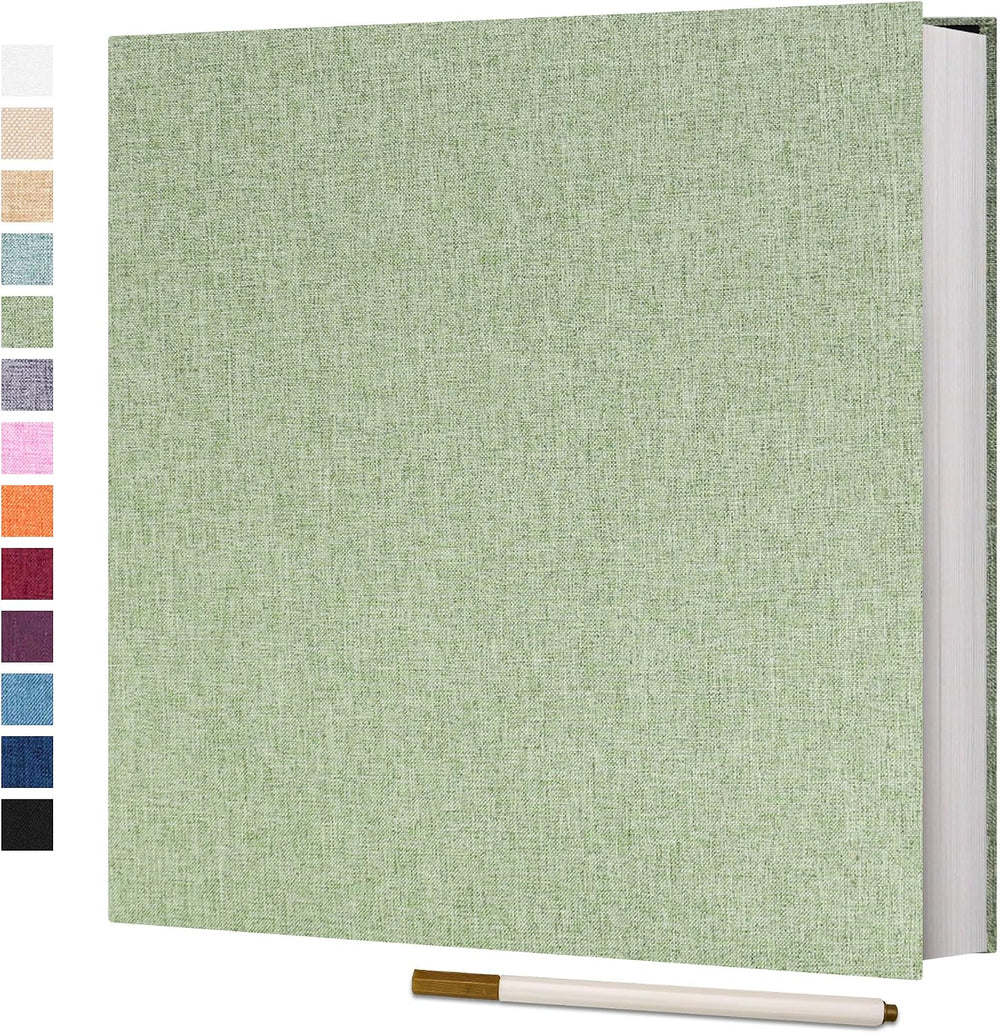 Vienrose Large Self Adhesive Scrapbook 60 Pages 13 x 12.6 in Grassgreen