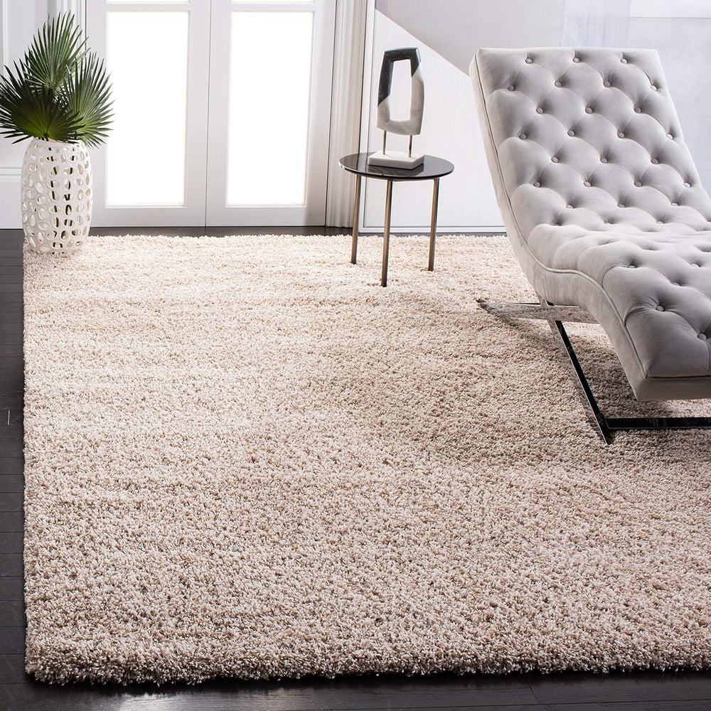 SAFAVIEH Area Rug 8x10 - California Shag Collection - Large - Beige, Non-Shed...