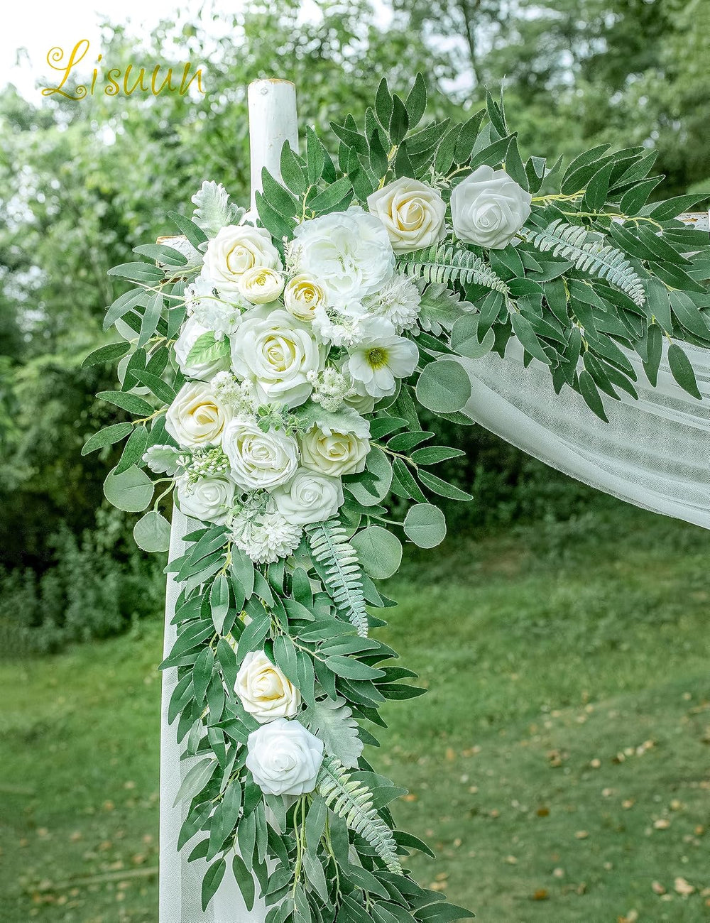 Artificial Wedding Arch Flowers, 2 Large Floral Swags