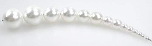 czech round glass imitation pearls, 1800pcs (12x150pcs) of showing dimensions