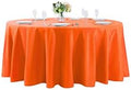 120 inch Round Tablecloth Washable Polyester Table Cloth Decorative Table Cover for Wedding Party Dining Banquet（120 inch,Orange）