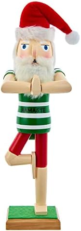 Kurt S. Adler 15-Inch Wooden Yoga Santa Nutcracker