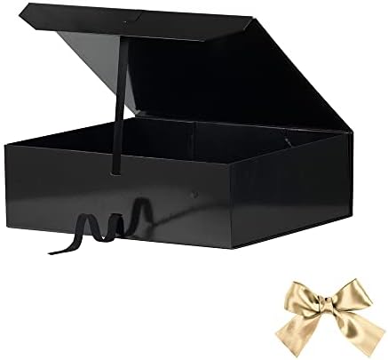 gooodgift 3 pcs black extra large gift box showing dimensions