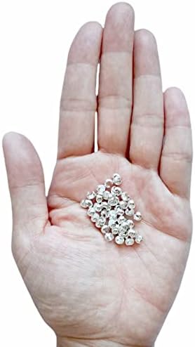925 Sterling Silver Open Crimp Bead Covers, 4MM, 50pcs by CRAFT WIRE