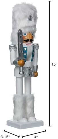 Kurt Adler Russian Nutcracker, 15-Inch, White
