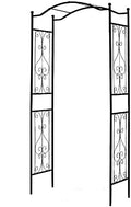 92'' H x 44'' W Garden Arch Arbor Trellis for Outdoor, Trellis Plants Support with Metal Durable Iron Use for Climbing Plants w/Decorative Wire Lattice - Black