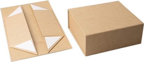 rayofsun brown gift box with magnetic lids for, view 9
